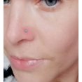 thumbnail image 4 of GHSDFBB 20G Surgical Steel Flat & Ball & Clear Diamond CZ Nose Stud Rings Bone Nose Straight Stud Piercing Jewelry, 4 of 7