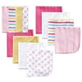 thumbnail image 4 of Luvable Friends Baby Girl Cotton Rich Washcloths, Pink Stripe, One Size, 4 of 8