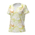 thumbnail image 2 of Naloa Lemon Potatoes Print T-Shirts Short Sleeve V Neck Tees for Women Fashion Tops Trendy Lightweight Soft Casual Summer Outfits Clothes, 2 of 5
