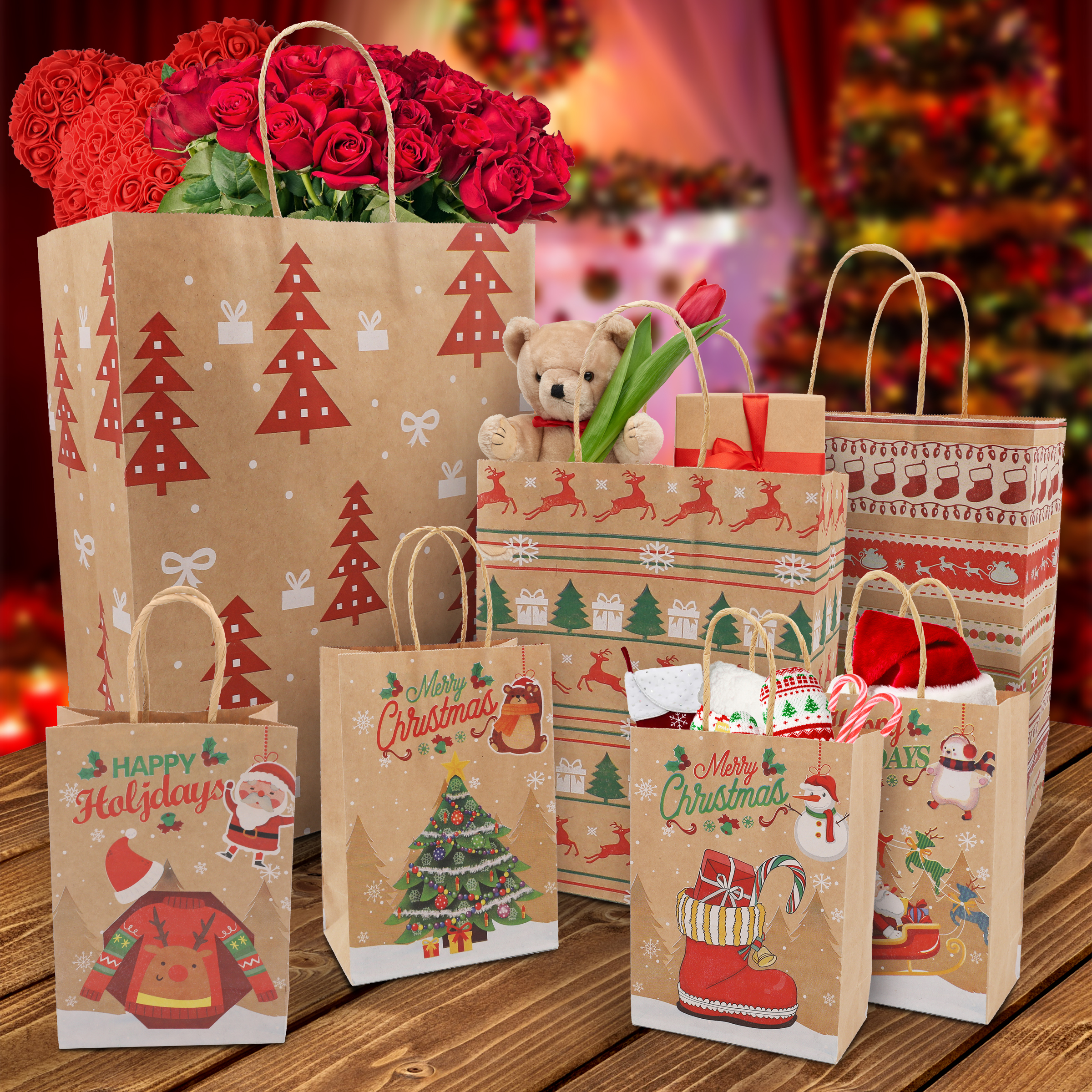 Magotan Christmas Gift Bags - 18 Pack Assorted Sizes photo 6