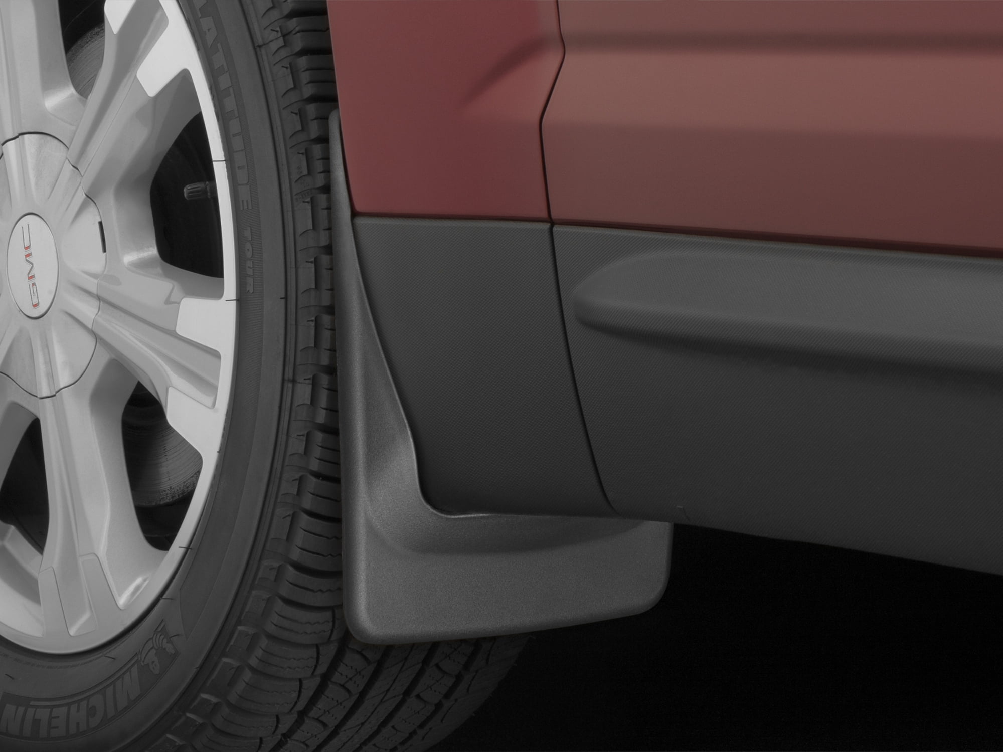 WeatherTech Custom No Drill Splash Guard MudFlaps compatible with 2010-2017 GMC Terrain, Front Pair - Black