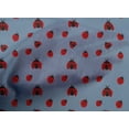 thumbnail image 4 of oneOone Cotton Poplin Grayish Blue Fabric Red Insect Sewing Material Print Fabric By The Yard 42 Inch Wide, 4 of 4