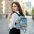 thumbnail image 6 of FORMRS Mini Backpack Purse for Women Travel Daypack Casual Shoulder Bag, Crystal Ocean, 6 of 7