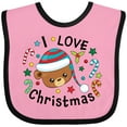 thumbnail image 3 of Inktastic I Love Christmas- cute teddy bear Boys or Girls Baby Bib, 3 of 4