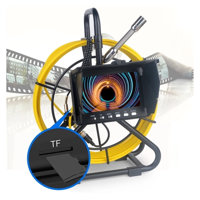 5" Sewer Pipeline Inspection Camera DVR Video Recording Drainage Industrial Endoscope Waterproof ,Easily Maneuver