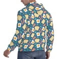 thumbnail image 6 of Pofeuu Eggs Toast Bacon And Arugula Print Mens Casual Hooded Collar Drawstring Hoodies Pullover Sweatshirts Casual Long Sleeve Shirts-Large, 6 of 7