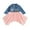 Pink, variant on SUNSIOM Kid Girl Tulle Denim Patchwork Dress, Long Sleeve Lapel Button Irregular Hem A-Line Dress