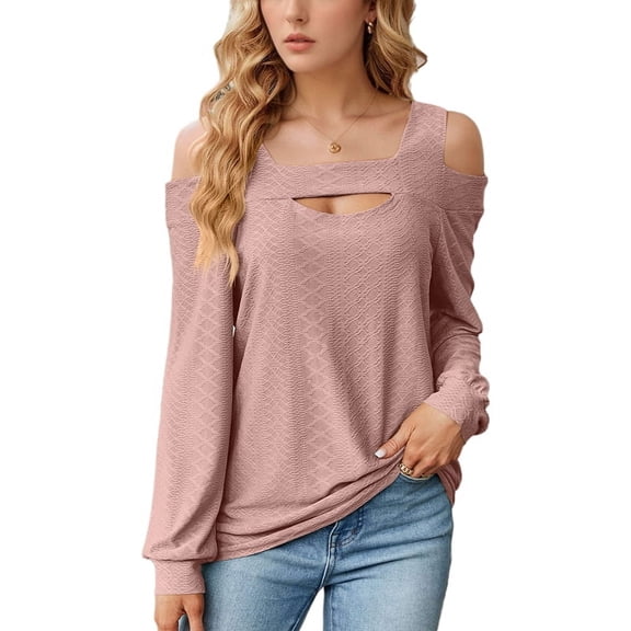 Womens Summer Square Neck Cold Shoulder Tops