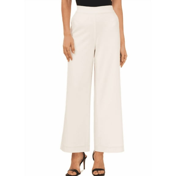 Vince Camuto Women's Ivory Wide Leg Pull-on Pants, Small