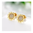 thumbnail image 3 of Anillo de plata 925 con forma de girasol y circonitas para mujer, 3 of 3