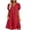 Red, variant on Gytharion Women's Loose Fit Tunic Dresses V Neck Natural Look Casual Dresses Short Sleeve Stylish A-Line Dresses with Pockets