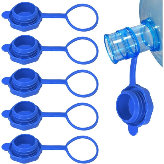 【5 PCS】3 & 5 Gallon Water Jug Cap, Upgrade Reusable Replacement Caps, Non Spill Lids for 55mm Water Bottle