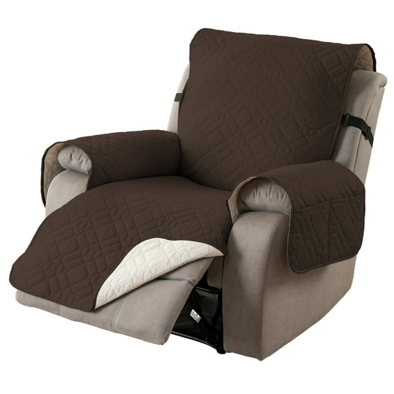 UPONRAY Waterproof & Non-Slip Recliner Covers, Washable Furniture Protectors Reclining Chair Cover for Kids Pet Dog(23 Inche,Chocolate)