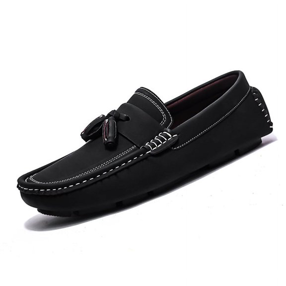 Men's Casual Loafers Slip On Leather Shoes Lightweight Driving Shoes Moccasins Classic Penny Loafer Flats Boat Shoes
