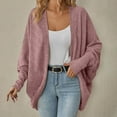thumbnail image 5 of Gyexs Cardigan Sweaters for Women Fall Winter Open Front Batwing Long Sleeve Causal Loose Knit Sweater Tops (Red, Size XXL), 5 of 6