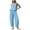 *Blue, variant on Women's Gingham 2 Piece Sleeveless Outfit Set,Ladies' Crop Tank Top and Wide Leg Pants,High Waist Summer Loungewear For Women,Hot Pink,S-2XL