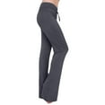 thumbnail image 7 of Yoga Pants Women Fashion Solid Color Hight Waist Draw String Casual Durable Stretchy Comfortable Delicate Dark Gray Pants Sizes S, 7 of 7