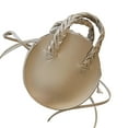 thumbnail image 6 of Round Shoulder Bag Small PU Cute Fashionable Handbag Purse Key Bag for Boys Girls Khaki Free Size, 6 of 8