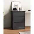 thumbnail image 6 of Nightstand Set of 2 Black Nightstand with 3 Drawers, Black Bedside Table Night Stand for Bedroom with Charging Station & Cut-Out Handle, Sofa Side Table for Bedroom, 6 of 11
