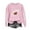 Pink, variant on Royisotas Winter Plus Size Sweatshirts for Women Long Sleeve Graphic Pullover Casual Crew Neck Loose Fit Trendy Green Hoodless Shirts