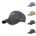 thumbnail image 2 of CYiJun Washed American Flag Baseball Cap Retro Adjustable Sun Dad Gift Hats for Men Cotton Trucker Cap Unisex, 2 of 2