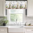thumbnail image 3 of Spring Easter Rod Pocket Curtain Valance, Country Bunny Chick Floral Butterflies Watercolor Farmhouse Window Valance for Living Room, Bedroom, Kitchen 54"W x 18"L, 3 of 9
