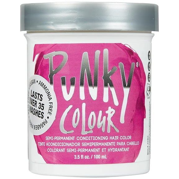 Punky Colour Semi Permanent Hair Color Creme, Vibrant Conditioning Hair Dye, Flamingo Pink, 3.5 fl oz