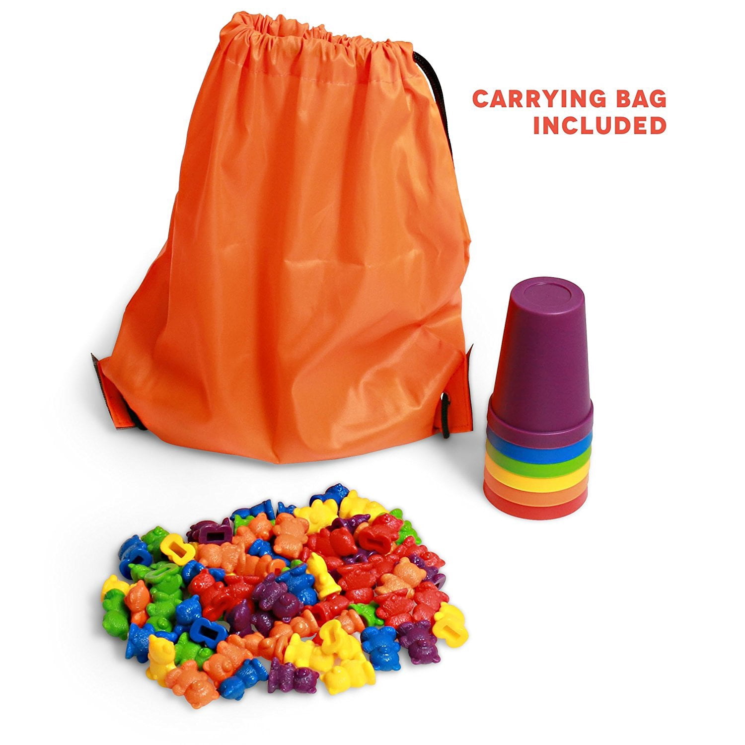 rainbow counting bears with matching sorting cups