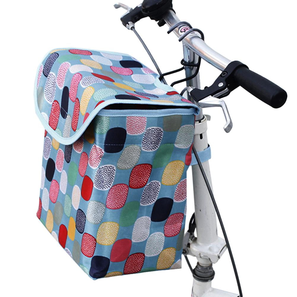 Bicycle Front Basket with Cover Waterproof Canvas Large