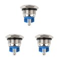 thumbnail image 2 of bedienty 2Pcs Anti-Vandal Momentary Stainless IP67 Push Button Switch Raised Top 3Set, 2 of 6