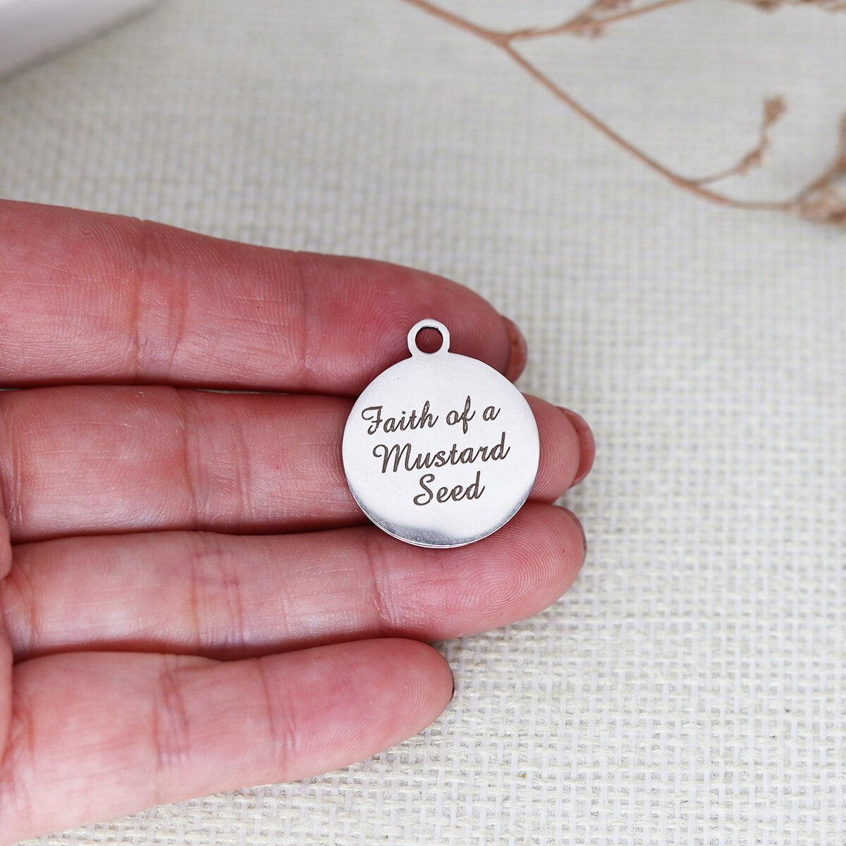 3pcs/lot Faith of A Mustard Seed Charm Pendant for Jewelry Making