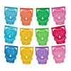 Day of The Dead Plastic Papel Picado I Cabezita Calavera I Multi-Colors 12 Plastic Panels I Dia De Los Muertos Plastic Papel Picado Banner I Over 12 Feet Long Hanging