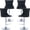 Black, Silver Base, variant on Gray Velvet Bar Stools Set of 4 - Adjustable Swivel Grey Counter Height Chairs with Tufted Back and Nailhead Trim for Kitchen Island (Gray, Chrome Metal, 4 Pcs)