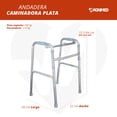 thumbnail image 2 of Andadera Caminadora Magnimed Color Plata Altura Ajustable Plegable, 2 of 4