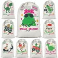 thumbnail image 4 of 10 MOQ personalizado Santa Sacks sublimación ornamento en blanco decoración dinosaurio bolsa de Navidad con logotipo, 4 of 4