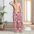 thumbnail image 4 of Salouo Rose Flowers Print Pajama Pants for Men, Lounge Pants Elastic Waistband Casual Men's sleepwear Loungewear Sleep Pajama Pant -Large, 4 of 7