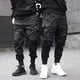 thumbnail image 2 of Gibobby pantalones holgados mujer Chaparreras de trabajo con botones, tirantes sólidos, pantalones de color para hombre, pantalones informales ajustados a la (Negro, M), 2 of 5