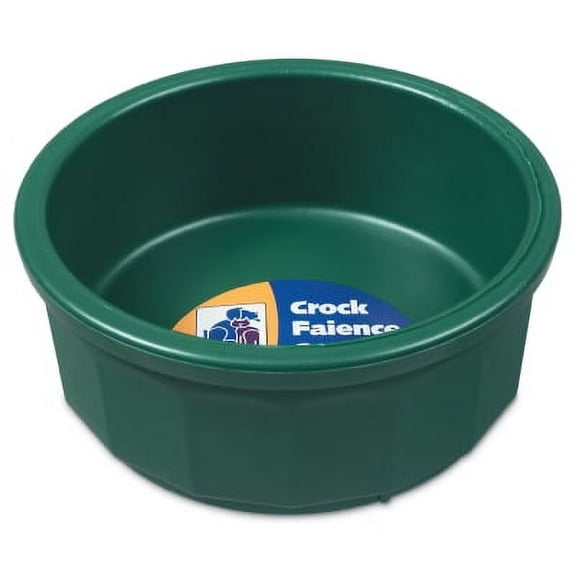 Petmate 23061 Plastic Faceted Crock Dog Bowl with Microban, Medium, Assorted Color