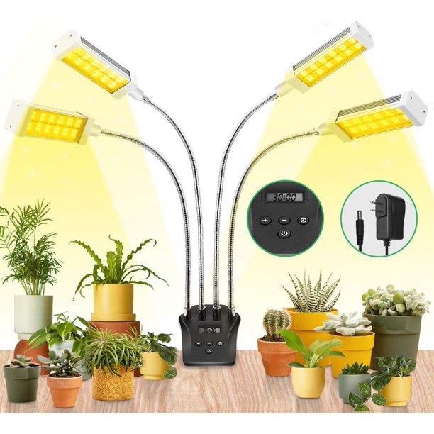 4 Arms Grow Lights For Indoor Plants Full Spectrum Led Grow Lights With 24 Hours Memory Function 10 Levels Dimmer 4 Switch Modes Walmart Com Walmart Com