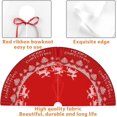 thumbnail image 3 of Red Christmas Tree Skirt 48 Inch Christmas Reindeer Xmas Tree Skirts Mat for New Year Holiday Christmas Party Decorations, 3 of 6