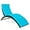 Turquoise, variant on WYDK Foldable Patio Lounge Chair, Outdoor Rattan Wicker Chaise with Cushion for Backyard Garden Lawn Balcony Poolside, White