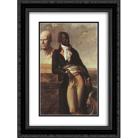 Anne Louis Girodet 2x Matted 20x24 Black Ornate Framed Art Print 'Portrait of Jean-Baptiste Belley'
