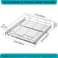 thumbnail image 2 of Armario organizador extraíble STORKING de 20 cm x 22 cm para cocina, cromado, 2 of 9