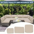 thumbnail image 3 of Olurrisa 14-Piece Outdoor Sectional Cushion Set, Beige Deep Seat Polyester with Removable Covers for Patio Furniture, 3 of 8