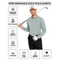 thumbnail image 3 of Pinspark Mens Long Sleeve Polo Slim Fit Golf Shirts for Men Quick Dry Moisture Wicking Polo Shirts Collared Shirt Men, 3 of 6