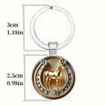 thumbnail image 5 of SmartBy Retro Horse Keychain Horseshoe And Horse Pendant with Keyring Golden Horse Lucky Keychain Gift for Men Women Horse Lovers, 5 of 6