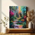 thumbnail image 6 of Impressionist Garden Path Canvas Print, Suitable for Living Room, Bedroom, Office, Hotel, Cafe Decor, 6 of 8