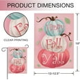 thumbnail image 5 of Happy Fall Y''all Pink Pumpkin Garden Flag Double Sided, Autumn Seasonal Farmhouse Decorative Yard Outdoor Home Small Decor, Thanksgiving Pink Outside House Decoration 12.5 x 18, 5 of 6