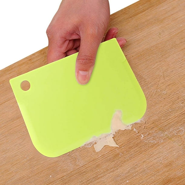Dough Bowl Scraper Kit Multi Purpose Plastic Cake Scrapers Set Straight