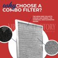 thumbnail image 3 of 5-13/16 X 10 X 3/8 Inches Microwave Oven Aluminum Charcoal Combo Filter 2-Pack, 3 of 6